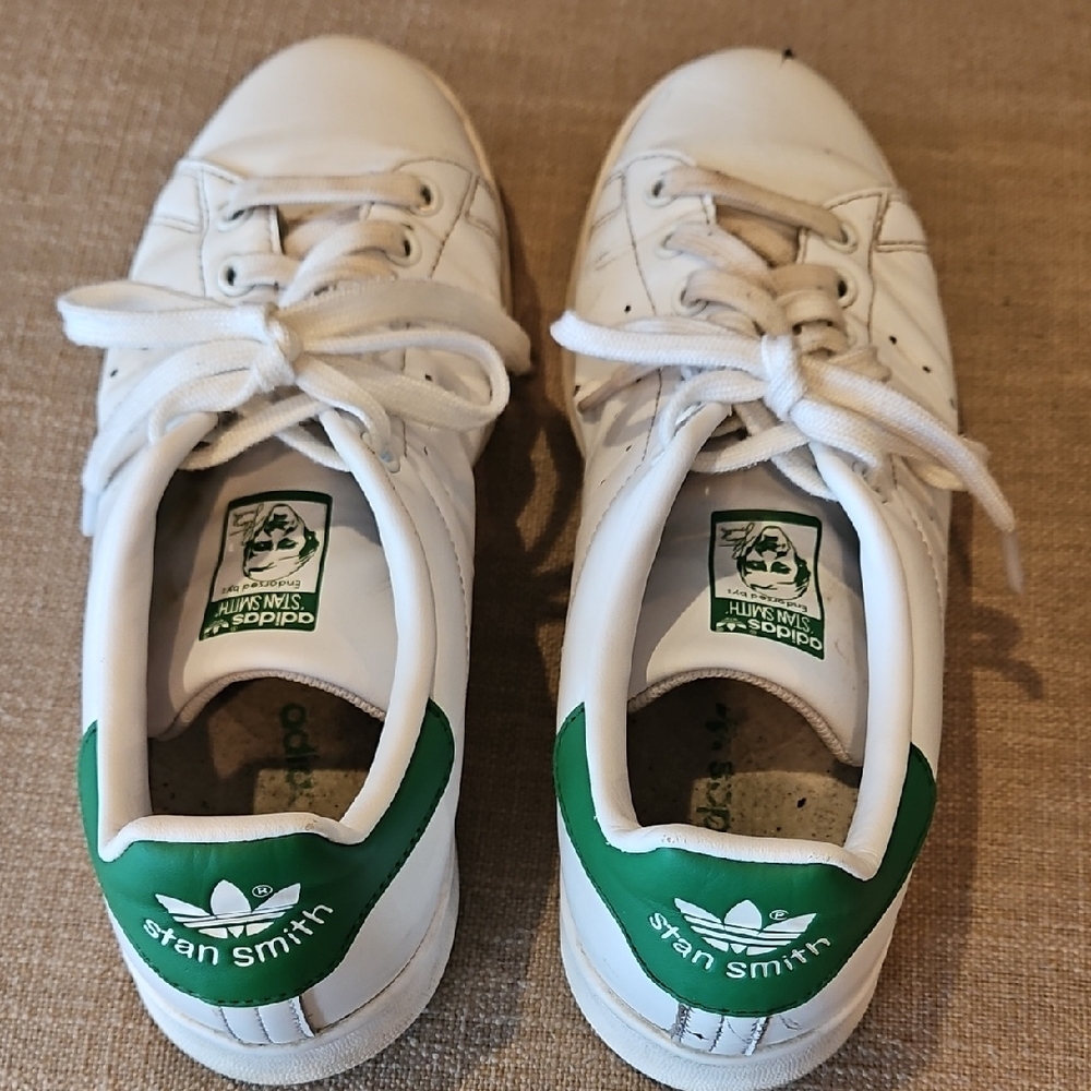 Adidas Stan Smith Sneakers in White and Green